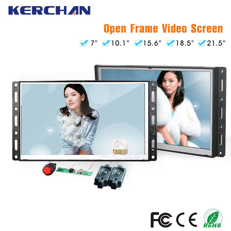 7 Inch Open Frame LCD Display , Motion Sensor LCD Monitor Desktop Mount